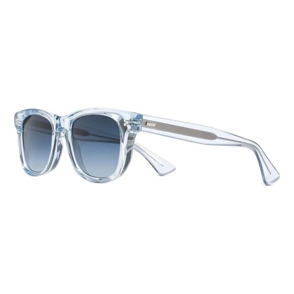 New CUTLER AND GROSS Blue Square 9101 05 Sunglasses Women - Picture 1 of 3
